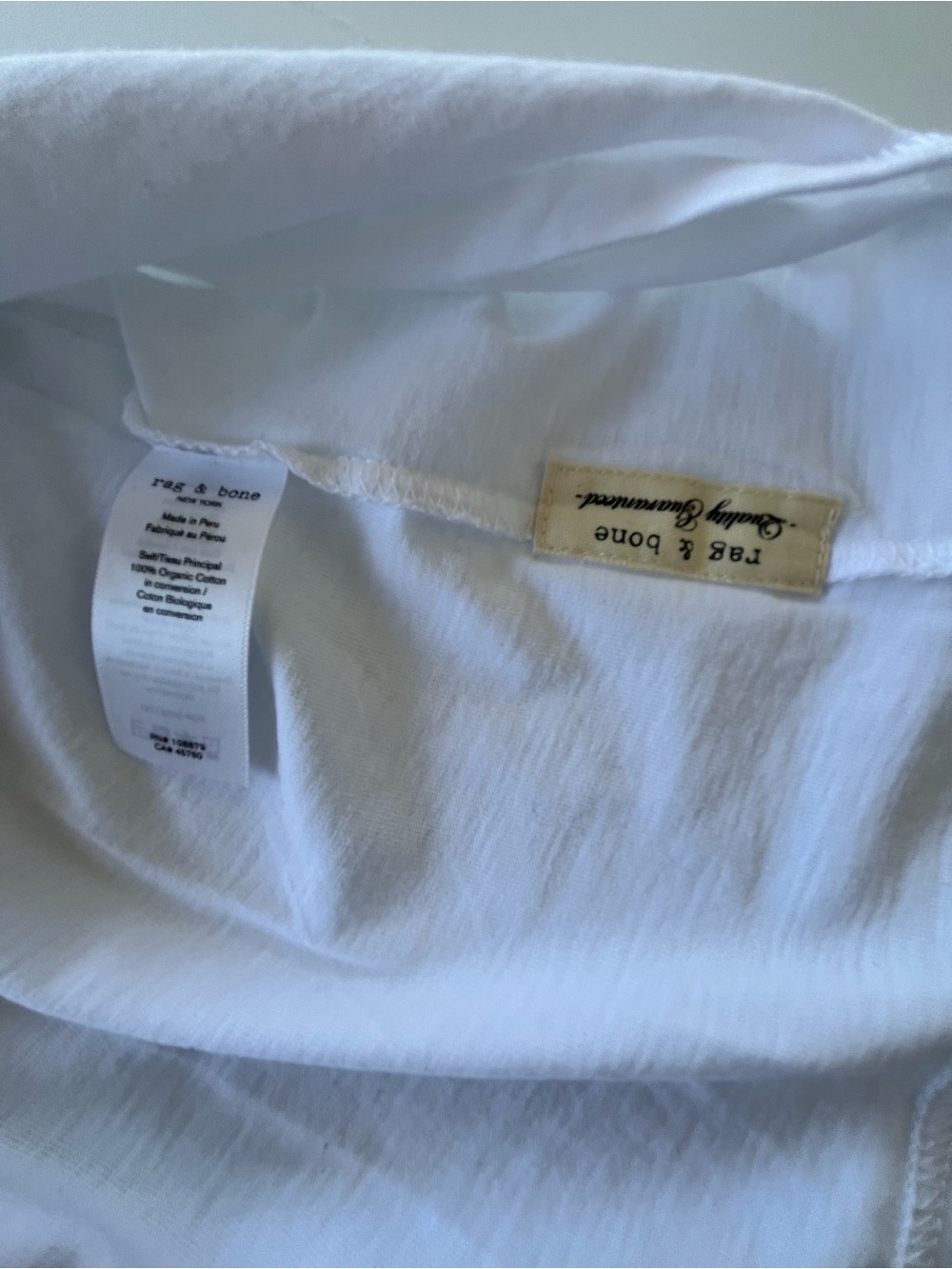 rag & bone White Tee with Black Script Embroidery “ good things are coming” Sz S - Picture 7 of 7
